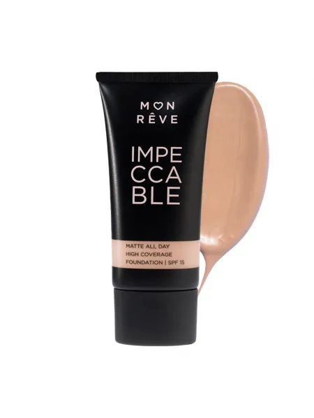 Mon Reve Impeccable Foundation 30ml - Υψηλή Κάλυψη & Ματ Φινίρισμα #105