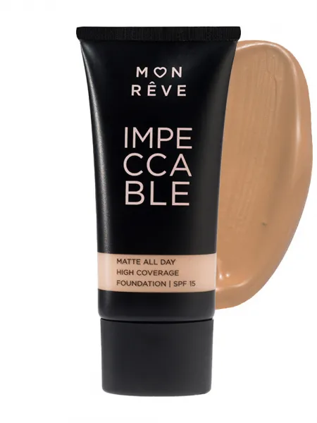 Mon Reve Impeccable Foundation 30ml - Υψηλή Κάλυψη & Ματ Φινίρισμα #107