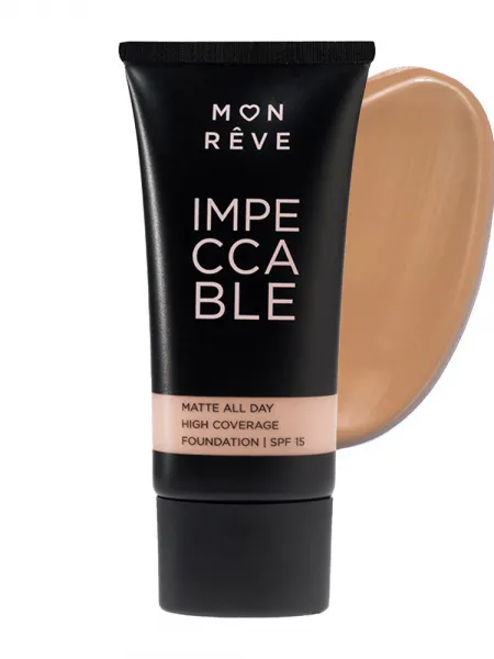 Mon Reve Impeccable Foundation 30ml - Υψηλή Κάλυψη & Ματ Φινίρισμα #108