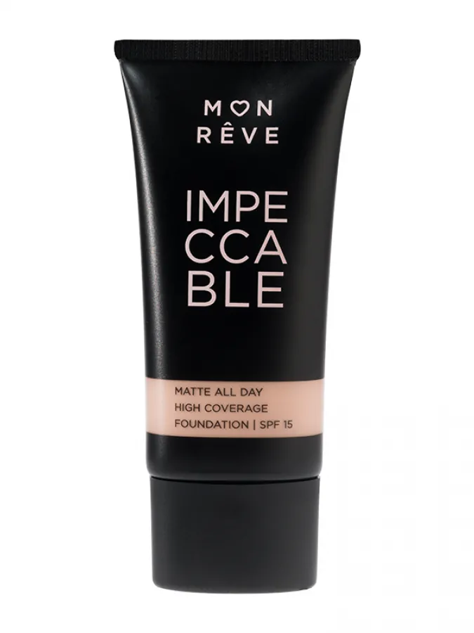 Mon Reve Impeccable Foundation 30ml - Υψηλή Κάλυψη & Ματ Φινίρισμα #108