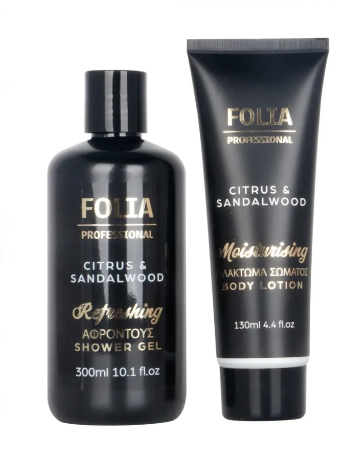 FOLIA Men's Gift Box Citrus & Sandalwood – Ανδρικό Σετ Δώρου με Shower Gel 300ml & Body Lotion 130ml FOLIA Men's Gift Box Citrus & Sandalwood – Ανδρικό Σετ Δώρου με Shower Gel 300ml & Body Lotion 130ml