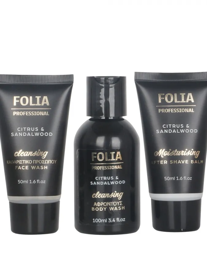 FOLIA Men's Nesesser Sandalwood & Citrus – Ανδρικό Σετ Δώρου σε Νεσεσέρ με Body Wash, Face Wash & After Shave FOLIA Men's Nesesser Sandalwood & Citrus – Ανδρικό Σετ Δώρου σε Νεσεσέρ με Body Wash, Face Wash & After Shave