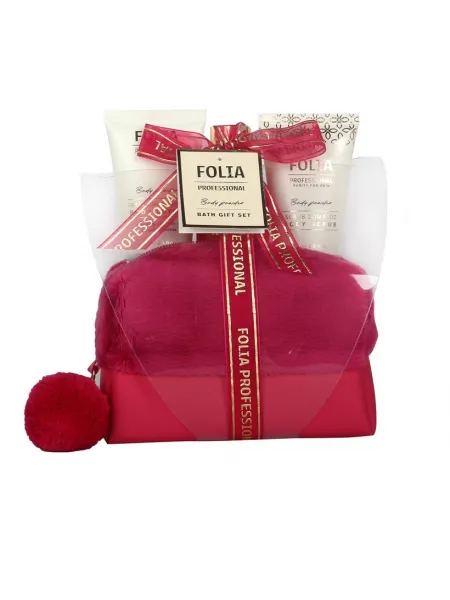 FOLIA Red Nesseser Body Powder – Γυναικείο Σετ Δώρου σε Νεσεσέρ με Shower Gel, Body Lotion & Body Scrub FOLIA Red Nesseser Body Powder – Γυναικείο Σετ Δώρου σε Νεσεσέρ με Shower Gel, Body Lotion & Body Scrub