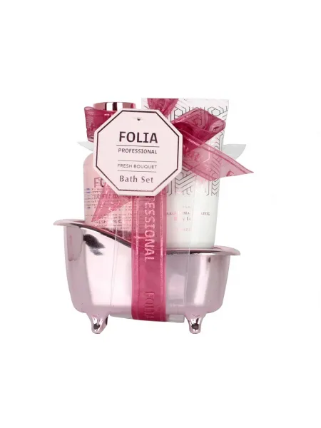 FOLIA Small Bath Tube Fresh Bouquet – Γυναικείο Σετ Δώρου σε Μπανιέρα με Shower Gel 100ml & Body Lotion 60ml