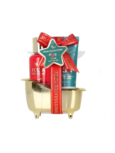 FOLIA Small Bath Tube Vanilla – Γυναικείο Σετ Δώρου σε Μπανιέρα με Shower Gel 100ml & Body Lotion 60ml