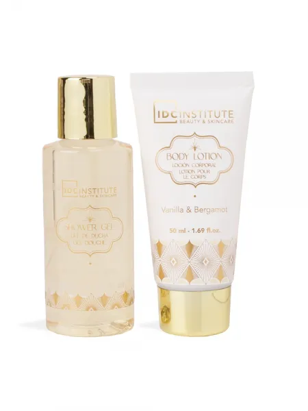 IDC Institute Mini Bath Tube Gold Vanilla & Bergamot – Γυναικείο Σετ Δώρου σε Μπανιέρα με Shower Gel 100ml & Body Lotion 50ml