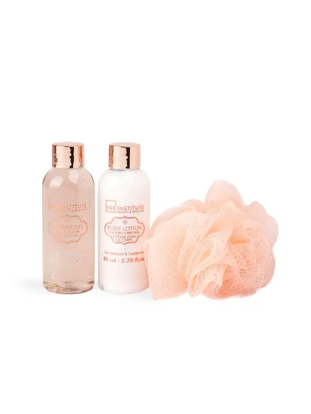 IDC Institute Scented Bronze Bathing Rituals – Γυναικείο Σετ Δώρου με Shower Gel 80ml, Body Lotion 80ml & Σφουγγάρι