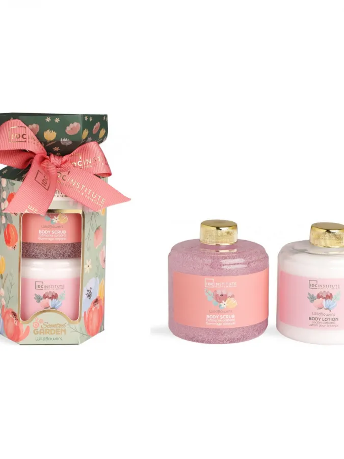 IDC Institute Scented Garden Perfect Duo – Γυναικείο Σετ Δώρου με Body Scrub 100ml & Body Lotion 100ml