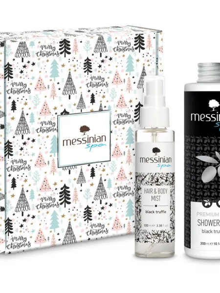 Messinian Spa Christmas Box Black Truffle Unisex – Σετ Δώρου Hair & Body Mist 100ml + Αφρόλουτρο 300ml