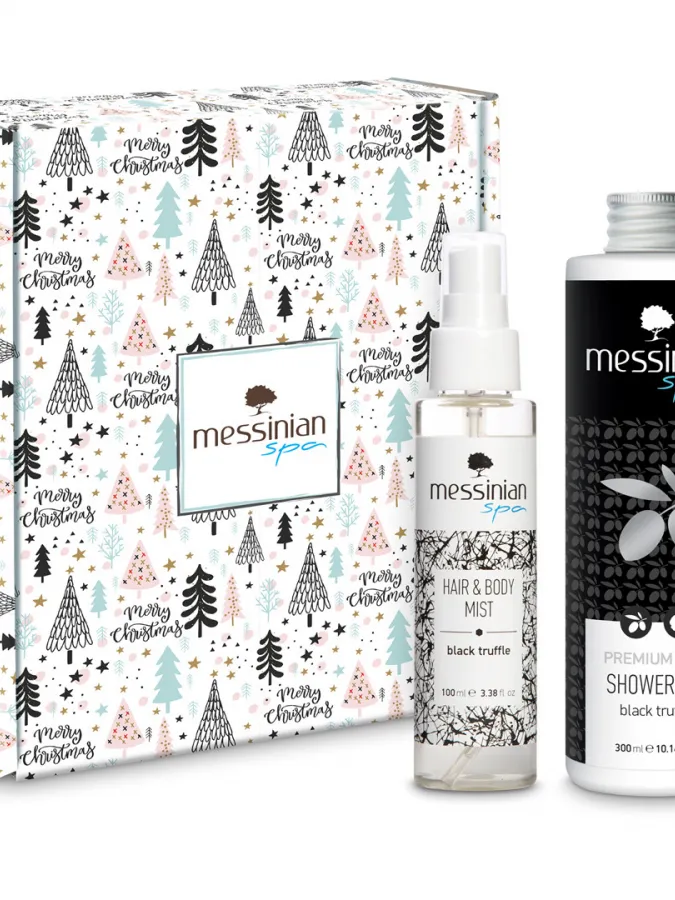 Messinian Spa Christmas Box Black Truffle Unisex – Σετ Δώρου Hair & Body Mist 100ml + Αφρόλουτρο 300ml