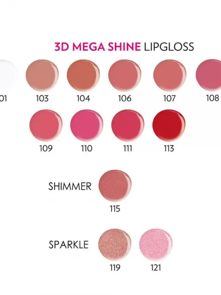 Golden Rose 3D Mega Shine Lipgloss 5.2ml – #103