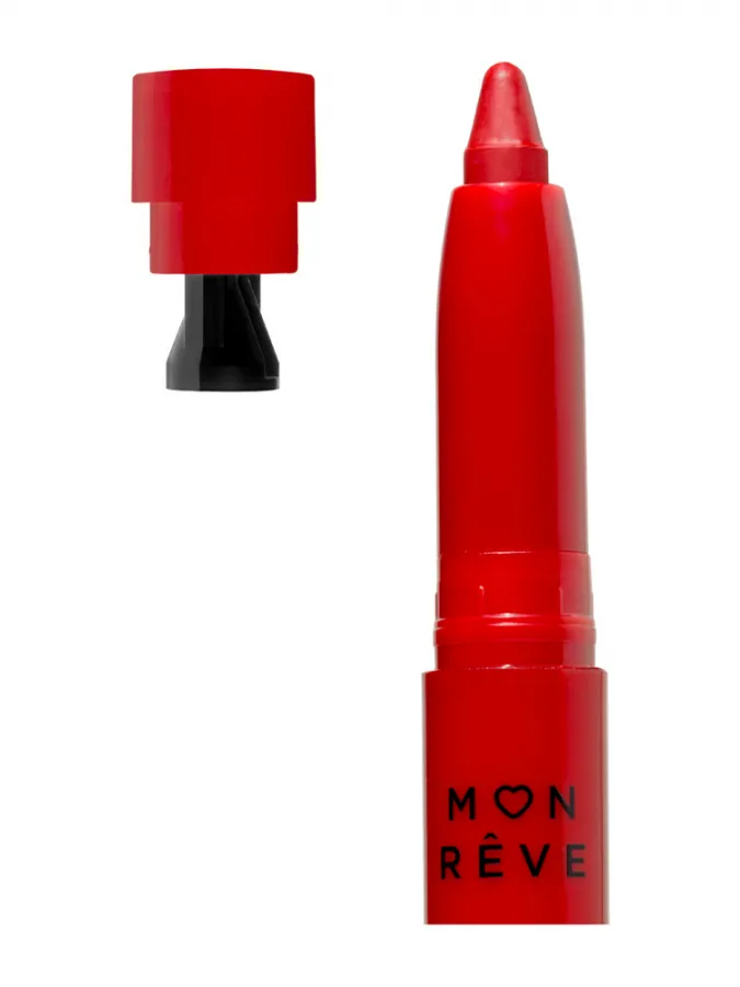 Mon Reve Lip Crayon - Μακράς Διάρκειας Μηχανικό Ματ Κραγιόν 1.5gr #12 TRUE RED