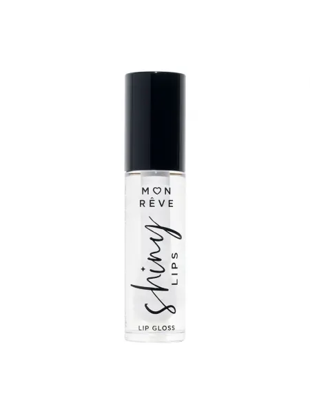 Mon Reve Shiny Lips - Ενυδατικό Lip Gloss για 3D Λάμψη & Όγκο 5ml – #01 CLEAR