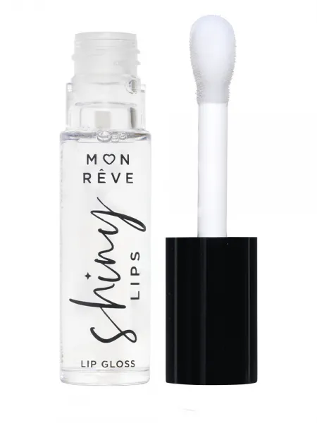 Mon Reve Shiny Lips - Ενυδατικό Lip Gloss για 3D Λάμψη & Όγκο 5ml – #01 CLEAR