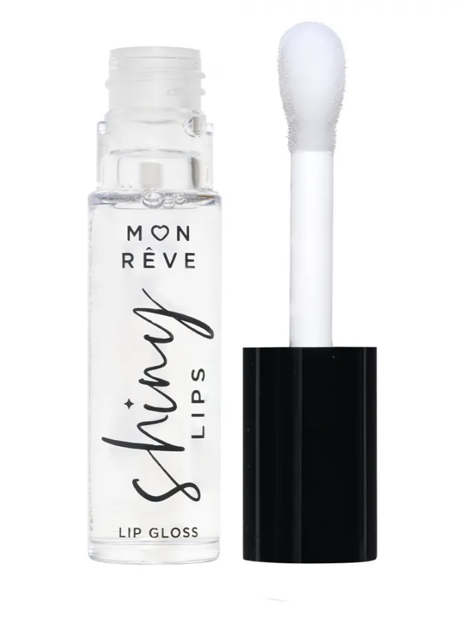 Mon Reve Shiny Lips - Ενυδατικό Lip Gloss για 3D Λάμψη & Όγκο 5ml – #01 CLEAR