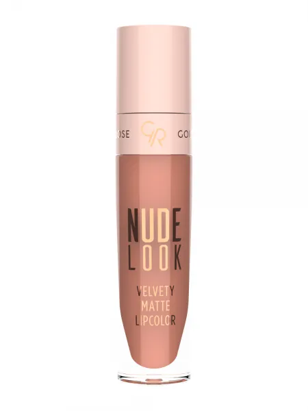 Golden Rose Nude Look Velvety Matte LipColor 5.5ml – Υγρό Ματ Κραγιόν #02 PEACHY NUDE