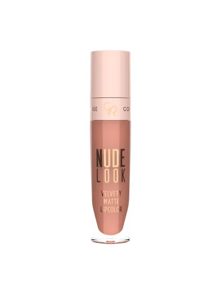 Golden Rose Nude Look Velvety Matte LipColor 5.5ml – Υγρό Ματ Κραγιόν #02 PEACHY NUDE