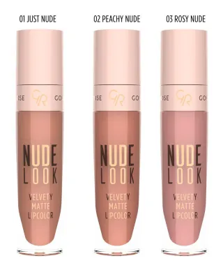 Golden Rose Nude Look Velvety Matte LipColor 5.5ml – Υγρό Ματ Κραγιόν #03 ROSE NUDE
