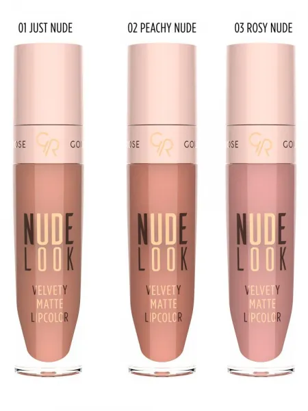 Golden Rose Nude Look Velvety Matte LipColor 5.5ml – Υγρό Ματ Κραγιόν #01 JUST NUDE
