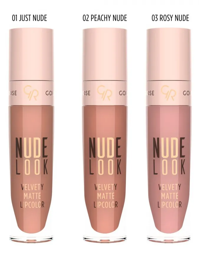 Golden Rose Nude Look Velvety Matte LipColor 5.5ml – Υγρό Ματ Κραγιόν #01 JUST NUDE