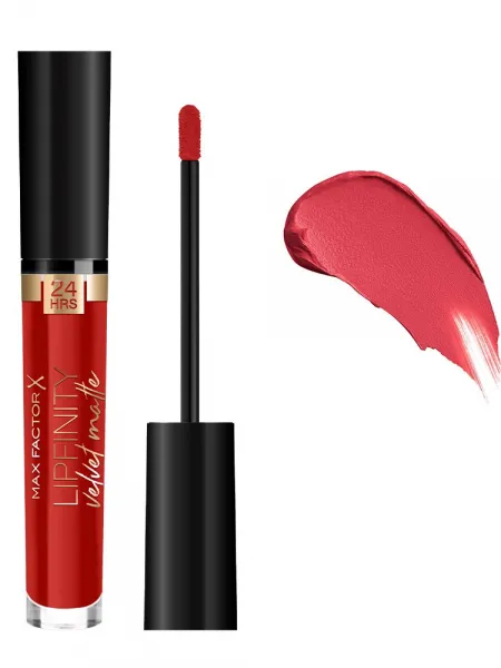 Max Factor Lipfinity Velvet Matte Liquid Lipstick 3.5ml #025 Red Luxury