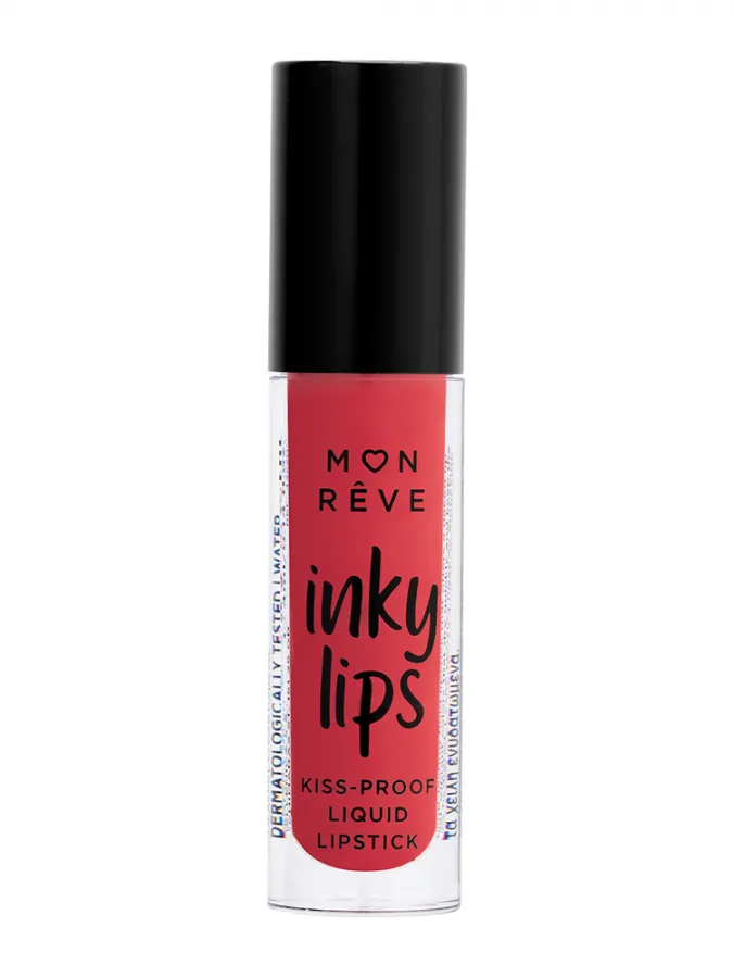 Mon Reve Inky Lips - Εξαιρετικά Σταθερό Υγρό Ματ Κραγιόν 4ml #08 SCARLET
