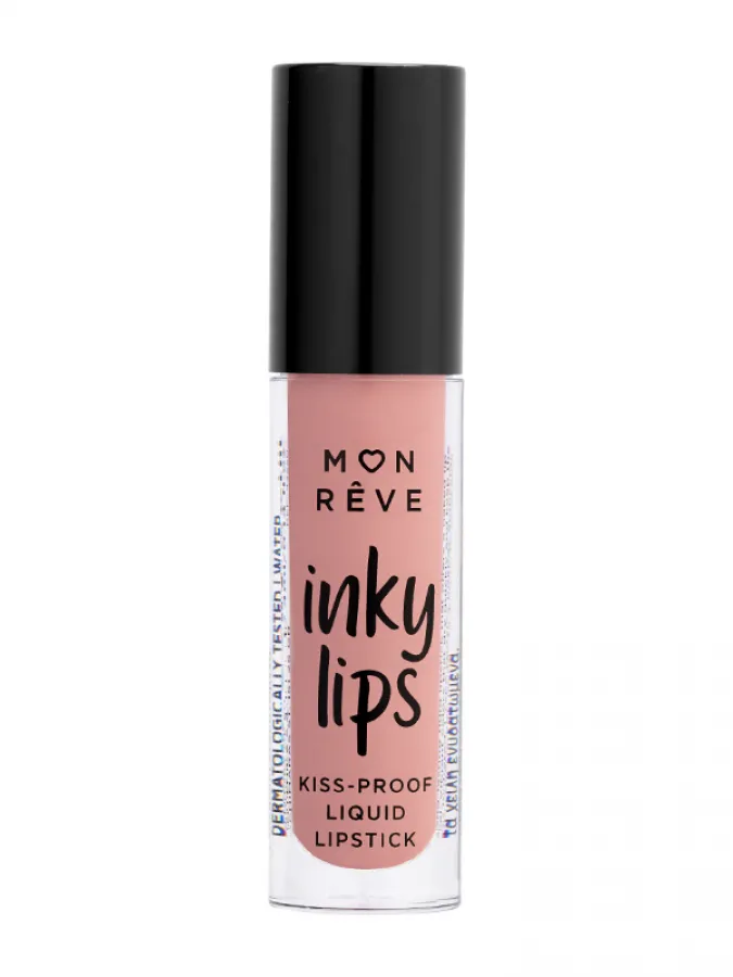 Mon Reve Inky Lips - Εξαιρετικά Σταθερό Υγρό Ματ Κραγιόν 4ml #12 BARE