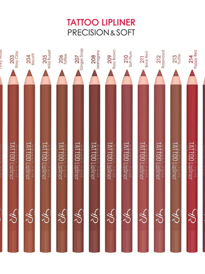 Golden Rose Tattoo Lipliner Precision & Soft - Ανεξίτηλο Μολύβι Χειλιών – #201 NUDE BRUSH