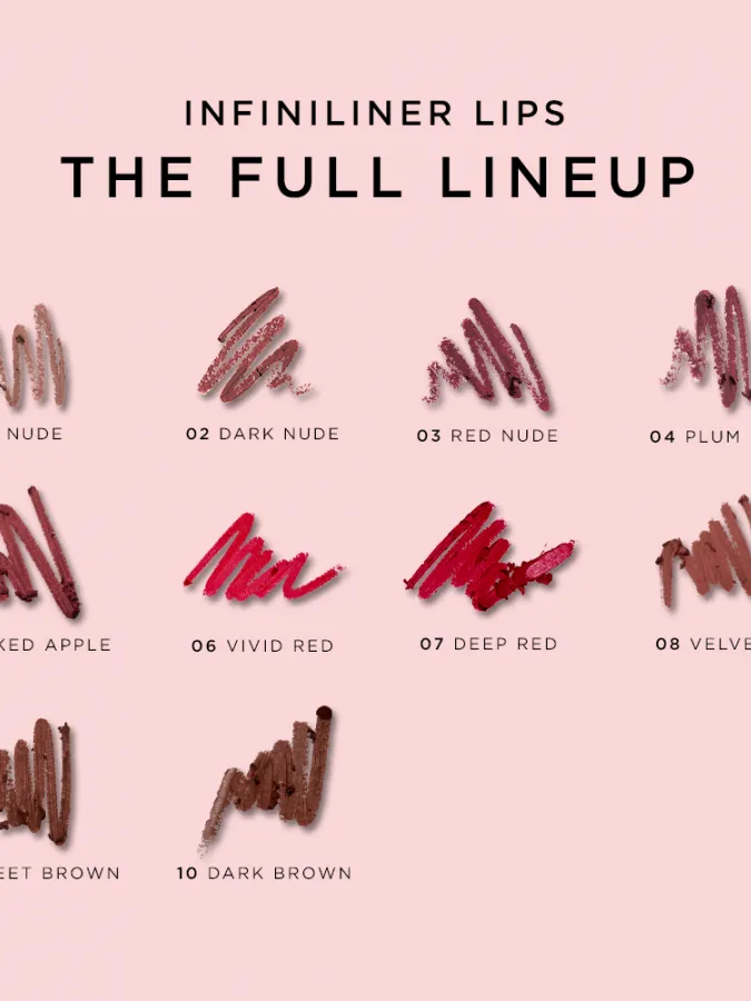 Mon Reve Infiniliner Gel Lip Pencil - Αδιάβροχο Μηχανικό Μολύβι Χειλιών 1.2gr – #07 Deep Red