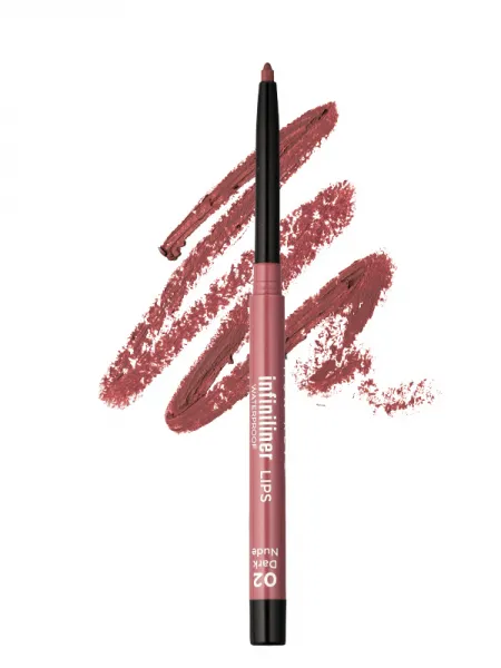 Mon Reve Infiniliner Gel Lip Pencil - Αδιάβροχο Μηχανικό Μολύβι Χειλιών 1.2gr – #02 Dark Nude