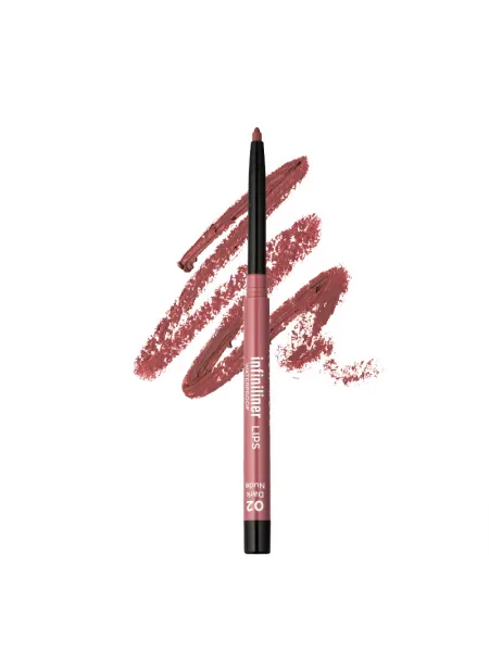 Mon Reve Infiniliner Gel Lip Pencil - Αδιάβροχο Μηχανικό Μολύβι Χειλιών 1.2gr – #02 Dark Nude