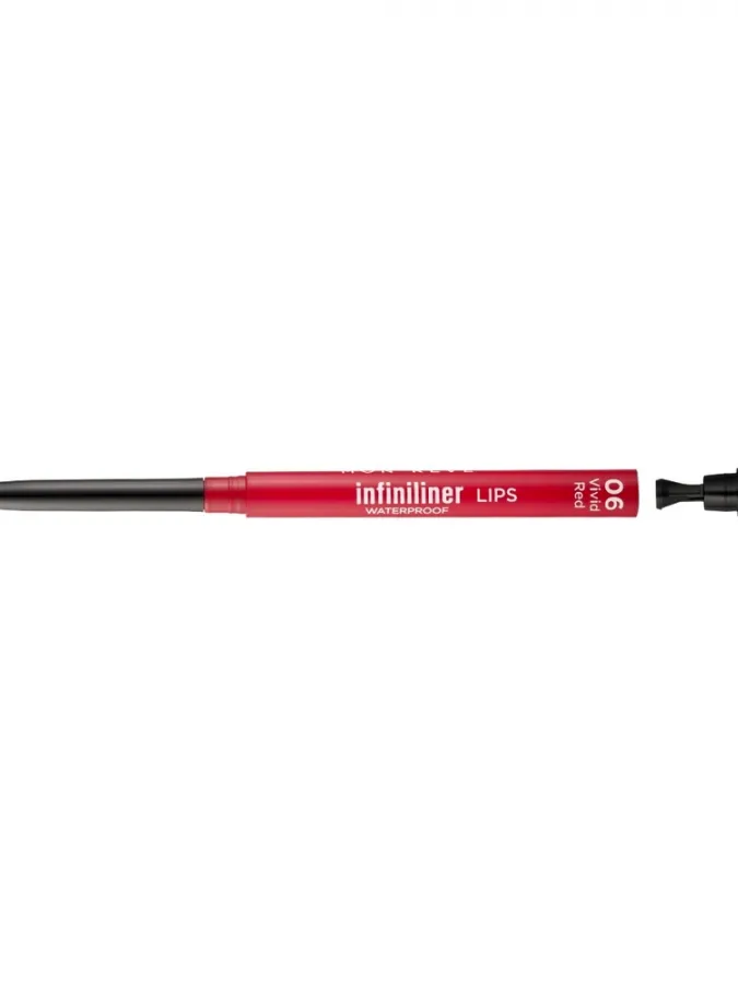 Mon Reve Infiniliner Gel Lip Pencil - Αδιάβροχο Μηχανικό Μολύβι Χειλιών 1.2gr – #06 Vivid Red