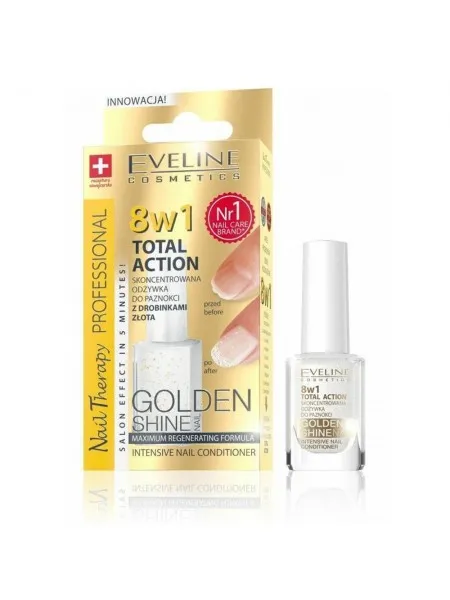 Eveline Nail Therapy - 8in1 Total Action Golden Shine 12ml