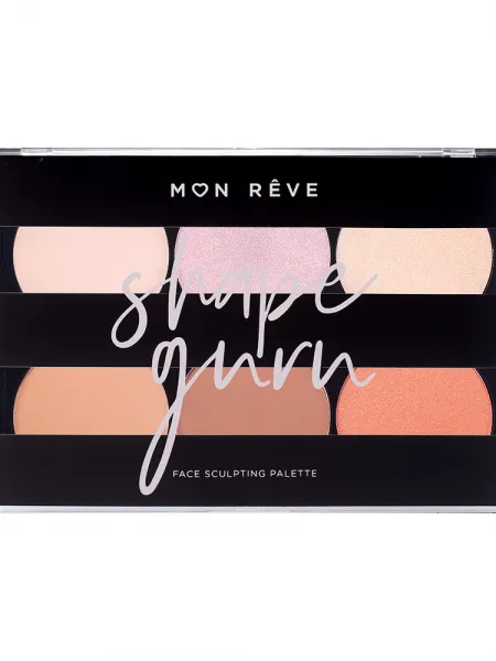 Mon Reve Shape Guru - Παλέτα highlighter, contour & blush 24gr #01 Light