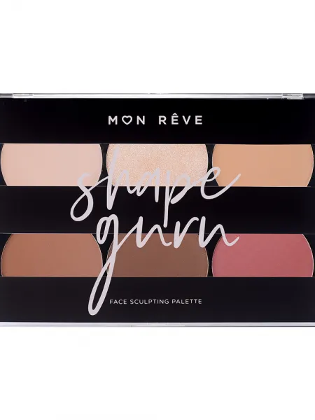 Mon Reve Shape Guru - Παλέτα highlighter, contour & blush 24gr #03 Deep