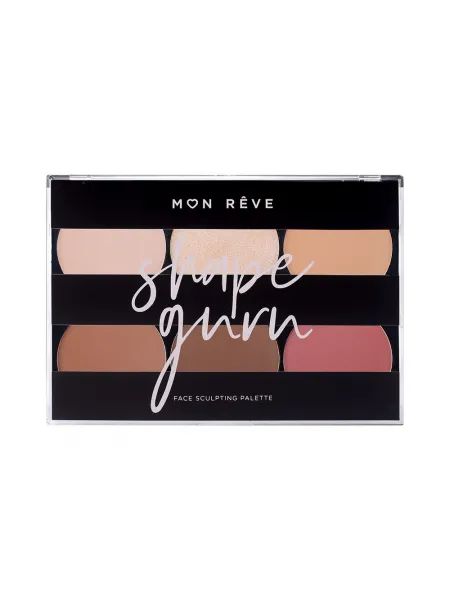 Mon Reve Shape Guru - Παλέτα highlighter, contour & blush 24gr #03 Deep