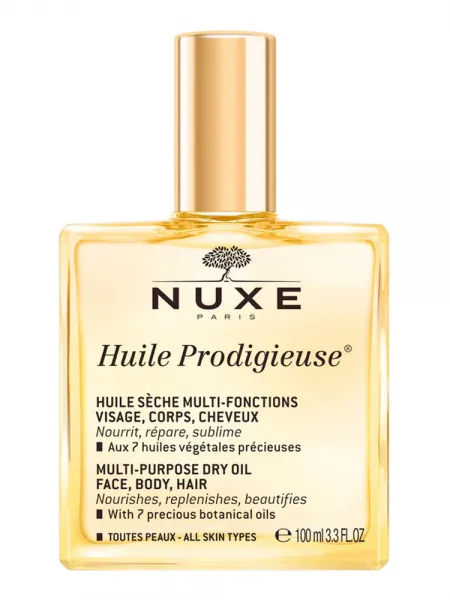 Nuxe Huile Prodigieuse 100ml – Ξηρό Έλαιο για Πρόσωπο, Σώμα & Μαλλιά για Θρέψη, Λάμψη & Απαλή Υφή