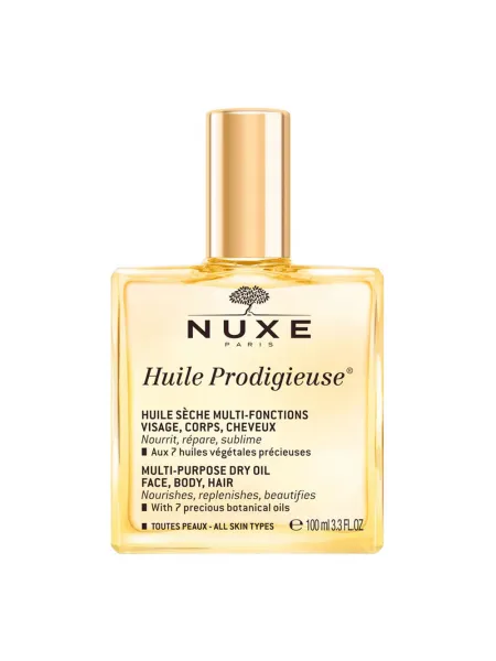 Nuxe Huile Prodigieuse 100ml – Ξηρό Έλαιο για Πρόσωπο, Σώμα & Μαλλιά για Θρέψη, Λάμψη & Απαλή Υφή