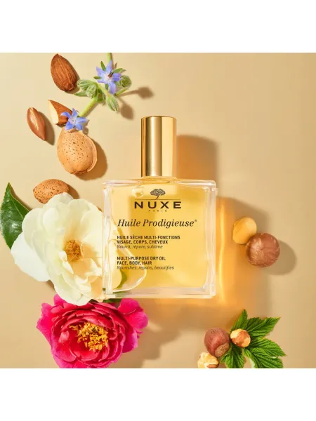 Nuxe Huile Prodigieuse 100ml – Ξηρό Έλαιο για Πρόσωπο, Σώμα & Μαλλιά για Θρέψη, Λάμψη & Απαλή Υφή