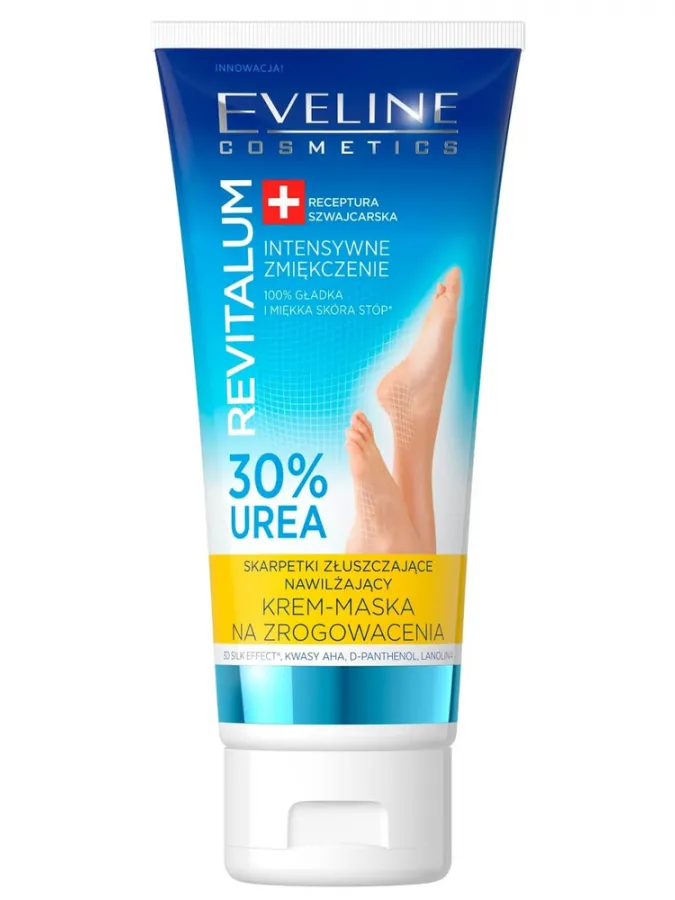 Eveline Revitalum 30% Urea Κρέμα-Μάσκα Ποδιών για Σκληρύνσεις & Σκασμένες Φτέρνες 75ml