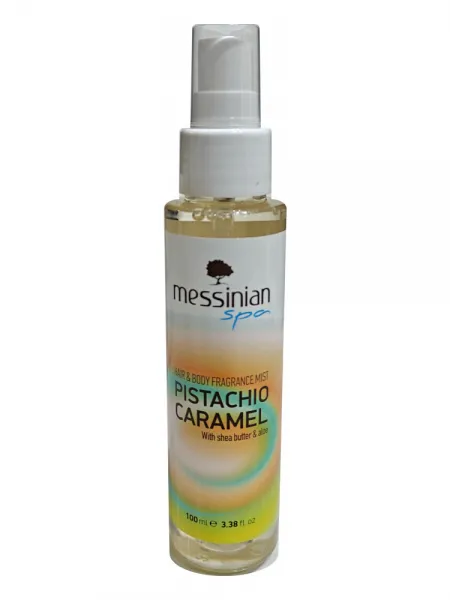 Messinian Spa Hair & Body Fragrance Mist Pistachio Caramel 100ml – Αρωματικό Σπρέι Μαλλιών & Σώματος
