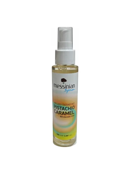 Messinian Spa Hair & Body Fragrance Mist Pistachio Caramel 100ml – Αρωματικό Σπρέι Μαλλιών & Σώματος