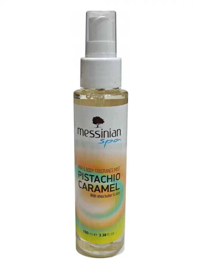 Messinian Spa Hair & Body Fragrance Mist Pistachio Caramel 100ml – Αρωματικό Σπρέι Μαλλιών & Σώματος Messinian Spa Hair & Body Fragrance Mist Pistachio Caramel 100ml – Αρωματικό Σπρέι Μαλλιών & Σώματος