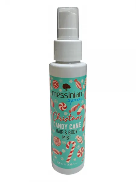 Messinian Spa Hair & Body Mist Christmas Candy Cane 100ml – Χριστουγεννιάτικο Αρωματικό Σπρέι Μαλλιών & Σώματος