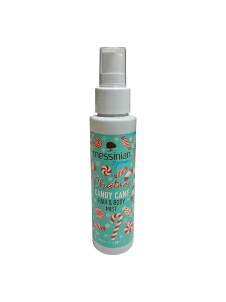 Messinian Spa Hair & Body Mist Christmas Candy Cane 100ml – Χριστουγεννιάτικο Αρωματικό Σπρέι Μαλλιών & Σώματος