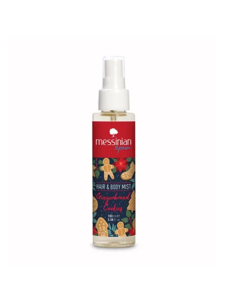 Messinian Spa Hair & Body Mist Gingerbread Cookies 100ml – Χριστουγεννιάτικο Αρωματικό Σπρέι Μαλλιών & Σώματος