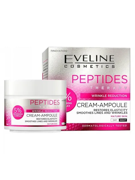 Eveline Cosmetics Peptide Therapy Ampoule Cream 50ml – Κρέμα Προσώπου με Πεπτίδια για Ρυτίδες, Σύσφιξη & Θρέψη