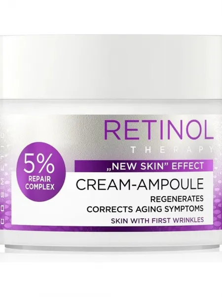 Eveline Cosmetics Retinol Therapy Cream-Ampoule 50ml – Κρέμα Νυκτός με Ρετινόλη για Πρώτες Ρυτίδες, Σύσφιξη & Βελτίωση Υφής