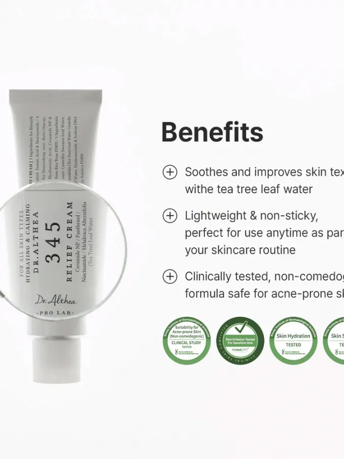 Dr.Althea 345 Relief Cream 50ml – Κρέμα Προσώπου για Σημάδια Ακμής, Καταπράυνση & Ενυδάτωση