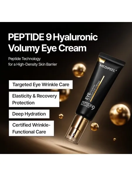 Medi-Peel Peptide 9 Hyaluronic Volumy Eye Cream 40ml – Κρέμα Ματιών με Πεπτίδια για Ενυδάτωση, Σύσφιξη & Λεπτές Γραμμές